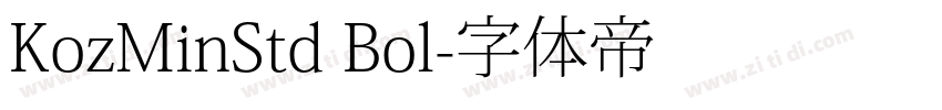 KozMinStd Bol字体转换